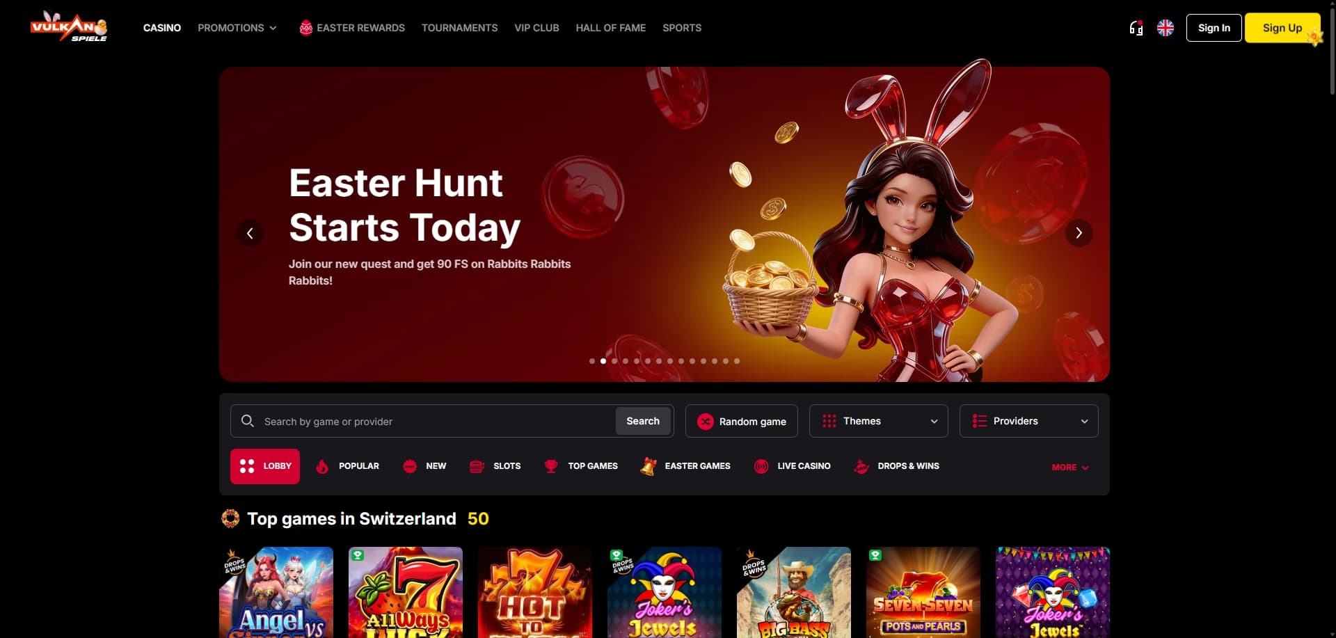 VulkanSpiele homepage